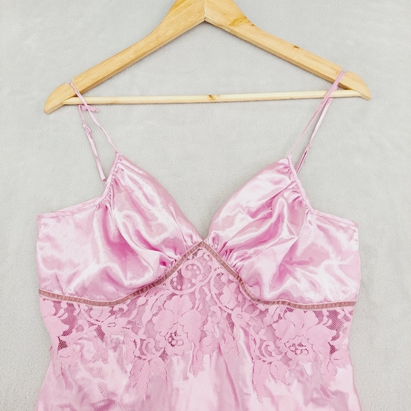 Bed of Roses Lingerie Pink Summer Evening Lace Sleepwear Chemise P1305 - Picture 3 of 8